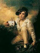 RAEBURN, Sir Henry Boy and Rabbit oil painting artist